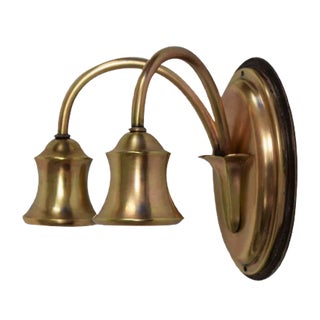 Art Deco Wall Lamp in Brass For Sale