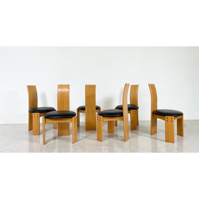 Set of 6 Dining Chairs by Mario Marenco for Mobil Girgi,Italy, 1970s This piece is attributed to the mentioned...