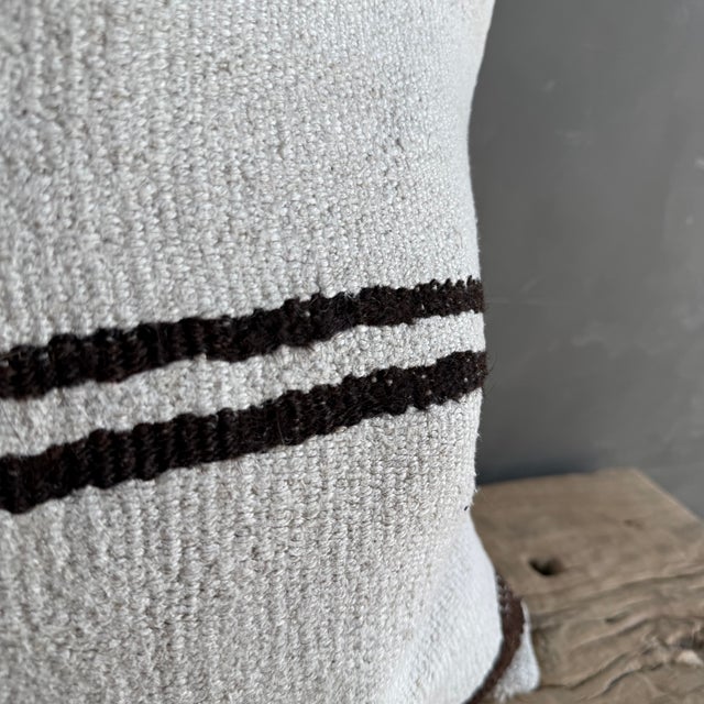 Not Yet Made - Made To Order Vintage Rug Pillow Cover With Stripes For Sale - Image 5 of 7