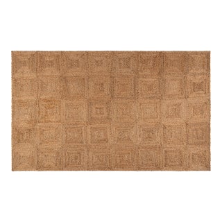 Part & Parcel Goods Jute Block Runner, 2’6”x10’, Natural For Sale