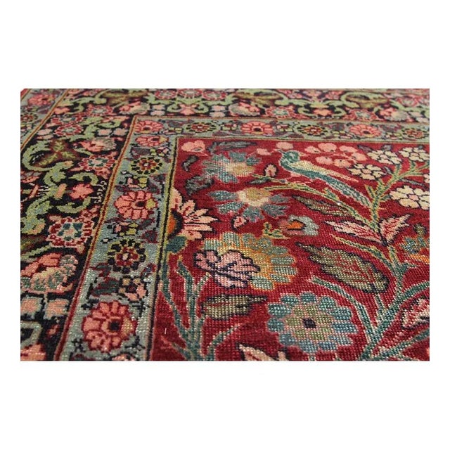 1940s Persian Tabriz Area Rug 4'2" X 6'0" For Sale - Image 10 of 13