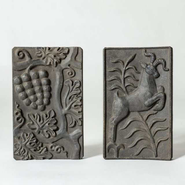 Metal Swedish Grace Cast Iron Relief by Anna Petrus, 1920s For Sale - Image 7 of 8