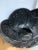 1980s Vintage 1980’s High Gloss Black Glazed Ceramic Clam Shell Planter For Sale - Image 5 of 6