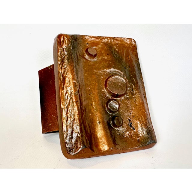 Brutalist Copper Plated Push and Pull Alpana Door Handle, 1970s For Sale - Image 12 of 12