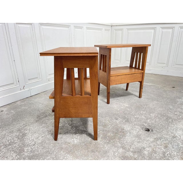 Oak Bedside Tables, 1950s, Set of 2 For Sale - Image 6 of 8