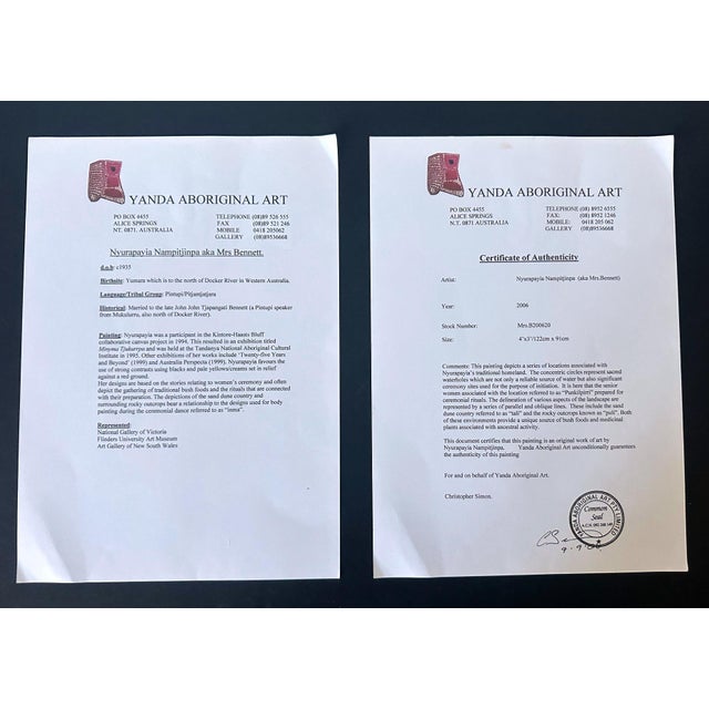 Modern Australian Aboriginal Dreamtime Painting Nyurapayia Nampitjinpa For Sale - Image 3 of 12