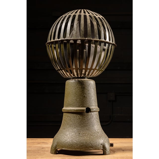 Industrial 1920s Antique Cast Metal Banker's Fan For Sale - Image 3 of 6