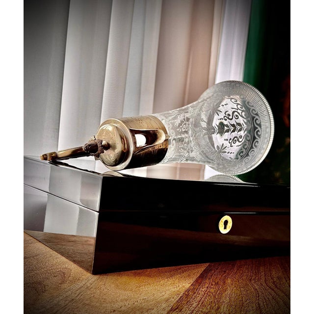 Victorian Silver-Plated and Etched Glass Claret Jug, 1800s For Sale - Image 8 of 18