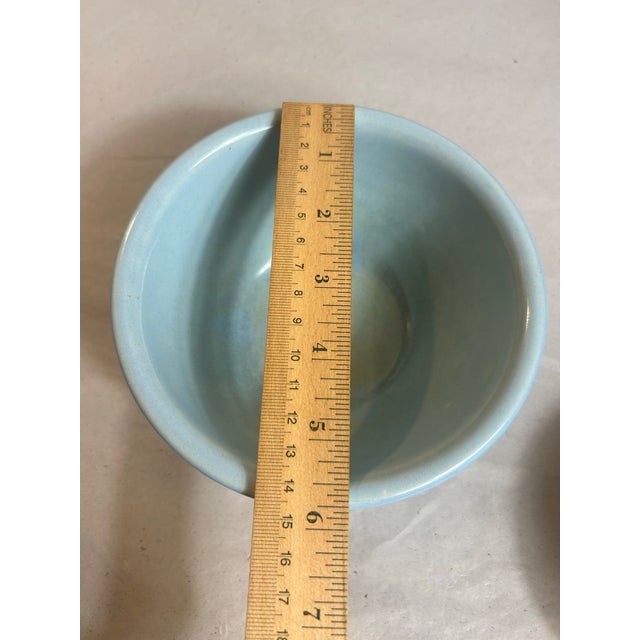 Bauer Vintage 1950’s Bauer Pottery Mixing Bowl Set Starburst Pastel - 5 Piece For Sale - Image 4 of 12