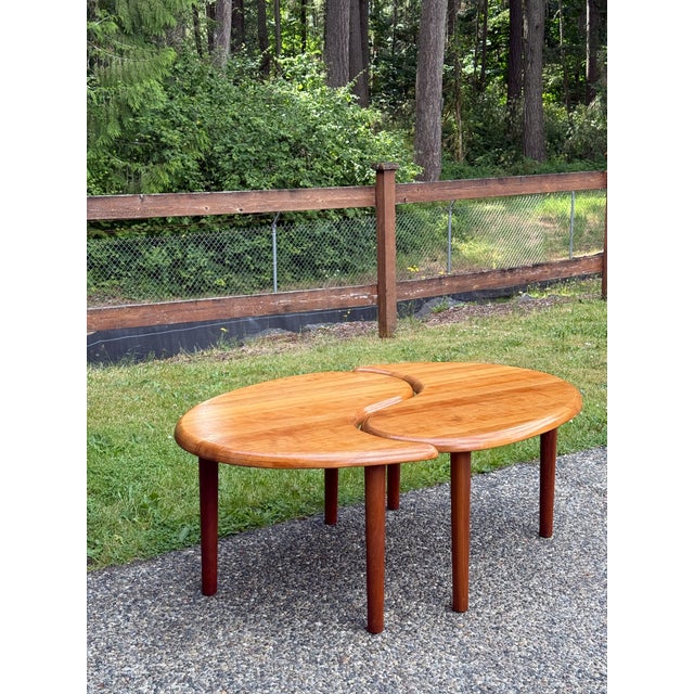 Mid-Century Modern Danish Modern Yin Yang Teak Coffee Tables - A Pair For Sale - Image 3 of 11