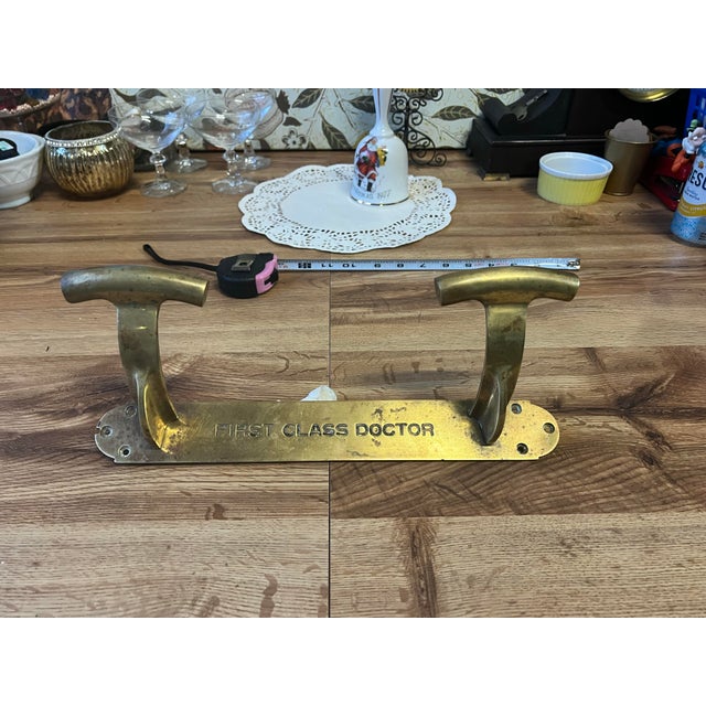 1970s Large Brass First Class Doctor Hanger Coat Rack/Hat Rack For Sale In Atlanta - Image 6 of 7
