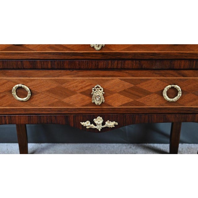 Louis XV Transitional Marquetry Commode, 20th Century For Sale - Image 10 of 18
