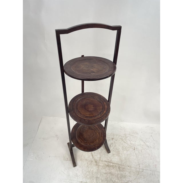 Vintage Foldable Wooden Flower Stand, 1930s For Sale - Image 14 of 14