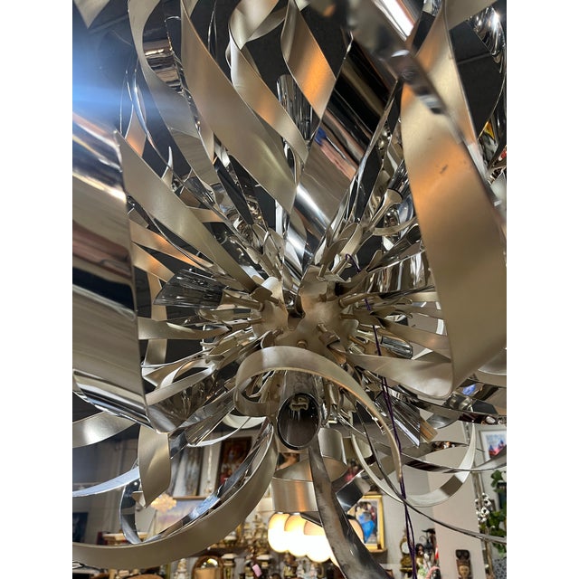 Silver Corbet by Hudson Valley Lighting Silver “Graffiti” Chandelier For Sale - Image 8 of 9