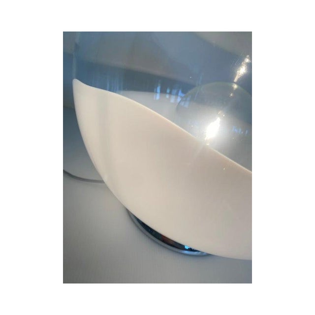 Scenographic White Murano Glass Table Lamp by Simoeng For Sale - Image 4 of 12