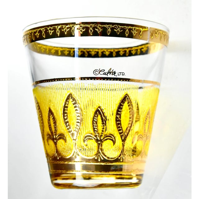 Culver Ltd. Mid 20th Century, Culver Hollywood Regency Gilded Highball & Lowball Glasses- 16 Pieces For Sale - Image 4 of 4