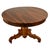 Antique Round Carved French Empire Walnut Pedestal Dining Center Table 1850 For Sale - Image 4 of 8