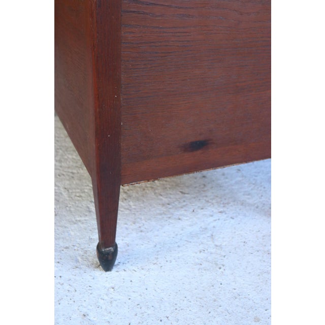 Dutch Oak Pedestal Desk by H. Pander & Zonen, 1920 For Sale - Image 13 of 18