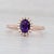 Gemstone Information: - Natural Amethyst - Carats - 0.70ct Cut - Oval Color - Purple - Natural Diamonds - Total Carats -...