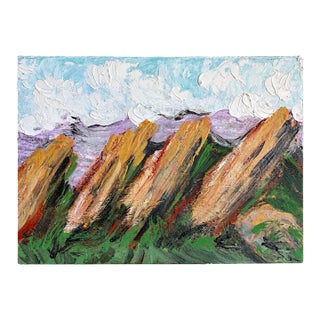 Mountain Scene Boulder Flatirons Original Painting by L. Romo, 2026 For Sale