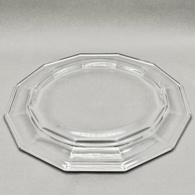 Transparent Vintage Tiffany & Co. “Windham” Clear Crystal Serving Platter For Sale - Image 8 of 9