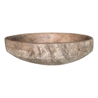 Monumental Sculptural Antique Bowl curated by Andrianna Shamaris For Sale