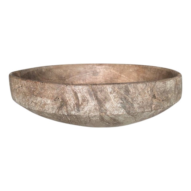 Monumental Sculptural Antique Bowl curated by Andrianna Shamaris For Sale