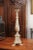 Cream 18th Century Painted and Gilt Candlestick With Acanthus Leaves From Tuscany For Sale - Image 8 of 11