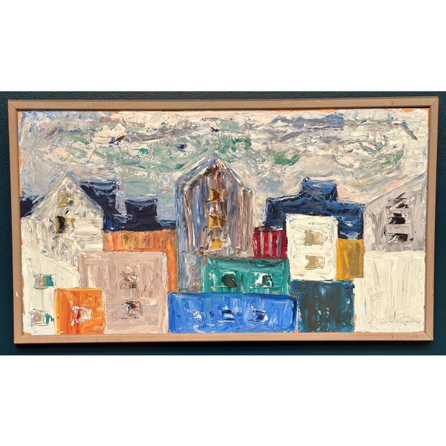 Kai Nielsen, Houses, 1960s, Oil on Panel For Sale - Image 18 of 18