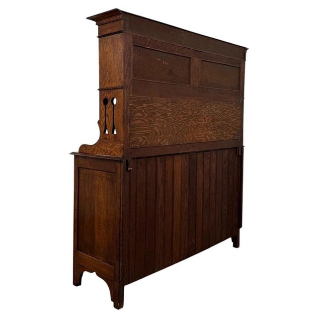 20th Century Arts and Crafts English Oak Sideboard, 1890s For Sale - Image 10 of 14