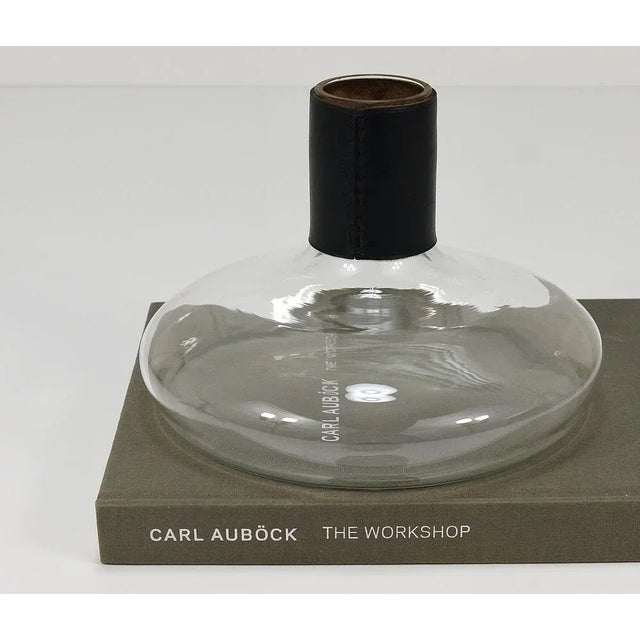1950s Vase Decanter with Black Leather Top by Carl Auböck, 1950s For Sale - Image 5 of 11