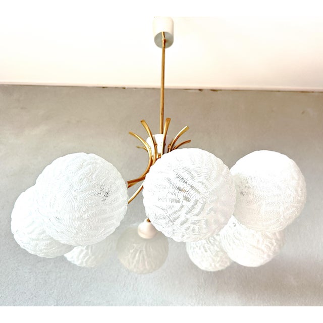 Vintage Snowball Chandelier, 1970s For Sale - Image 11 of 14