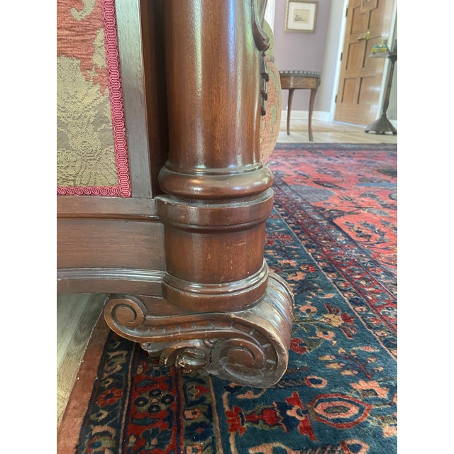 1940s Hand Carved Mahogany Sofa, Two Matching Chairs Available For Sale In Los Angeles - Image 6 of 12