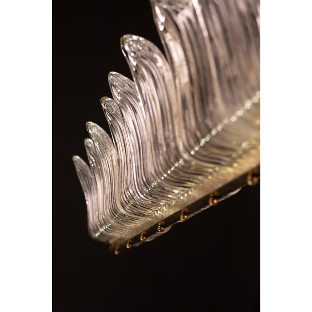 Set of 2 Large Art Decò Chandelier by Barovier E Toso, Murano Glass, 1940 For Sale - Image 12 of 12