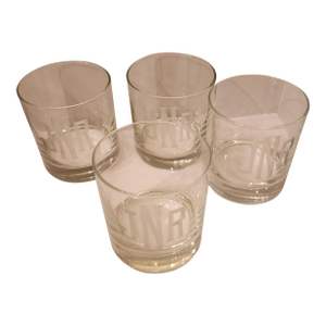 Monogrammed JNR Cocktail Glasses