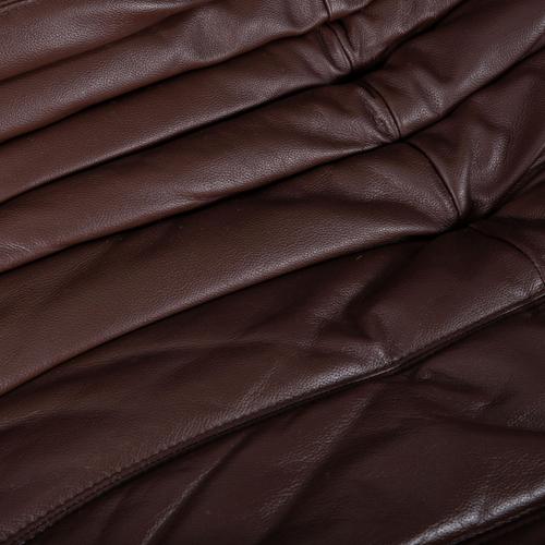 Modern Brown Leather Three-Seater Togo Sofa by Michel Ducaroy for Ligne Roset For Sale - Image 3 of 11