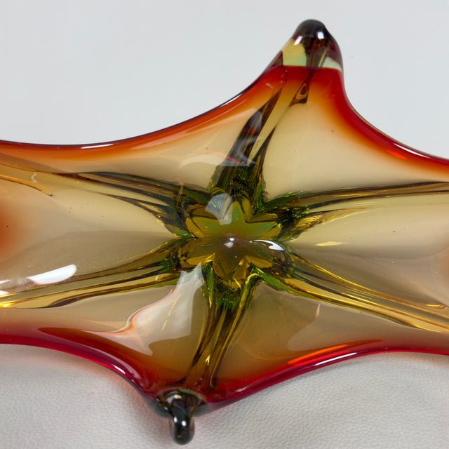 Forest Green Modern Polychrome Sommerso Murano Glass Centerpiece, 1970s For Sale - Image 8 of 15