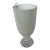 Italian White Glass Vase With Silicon Design on Pedestal For Sale