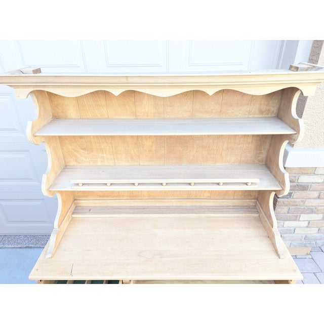 Mid-Century Modern Unfinished 1970s Ethan Allen Open Maple Hutch For Sale - Image 3 of 10