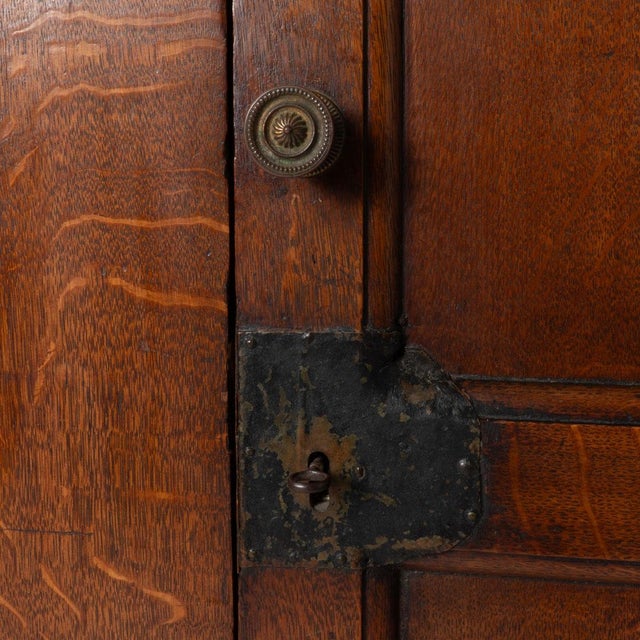 Late 19th Century Late 19th Century Small English Oak Corner Cupboard For Sale - Image 5 of 12