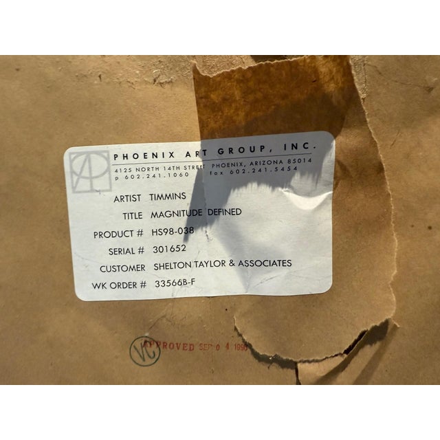 Abstract 1990s Designer Framed Abstract Art-Oversized Statement Piece For Sale - Image 3 of 5