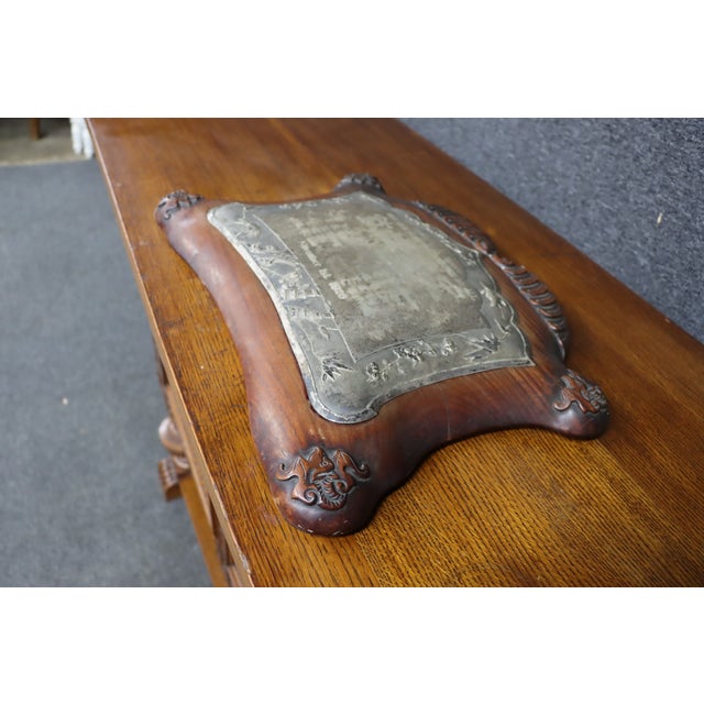 1926 Chinese Sterling Silver and Rosewood Presentation Plaque For Sale - Image 15 of 15