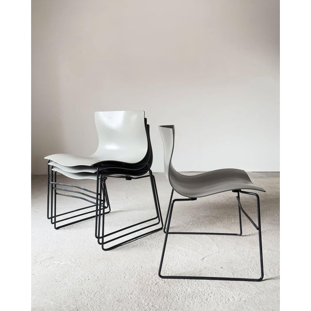 Silver Handkerchief Chairs by Massimo & Lella Vignelli for Knoll, 1980s, Set of 6 For Sale - Image 15 of 18