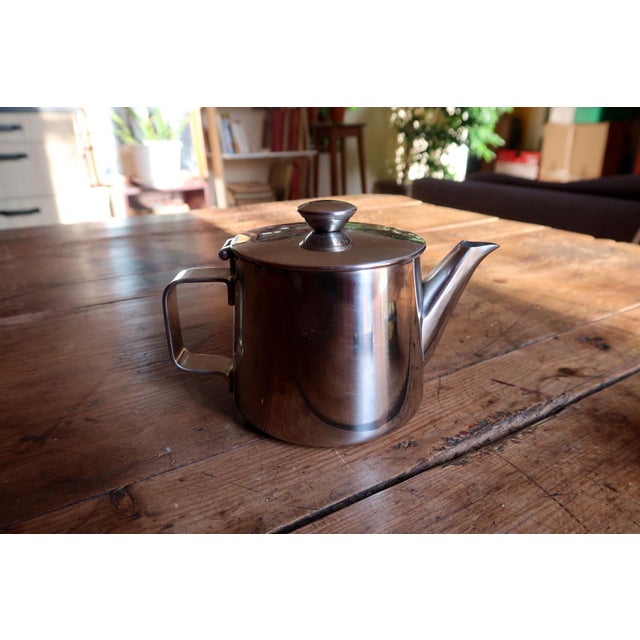 Silver Minimalist 18/10 Stainless Steel Teapot With Integrated Strainer, 2001 For Sale - Image 8 of 10
