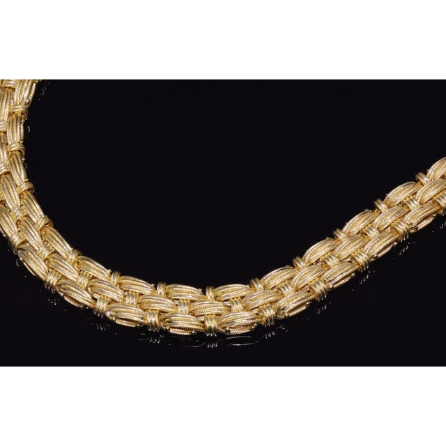 Roberto Coin Appassionata Solid 18k Yellow Gold Woven Collar Necklace – 77 Grams For Sale - Image 11 of 16