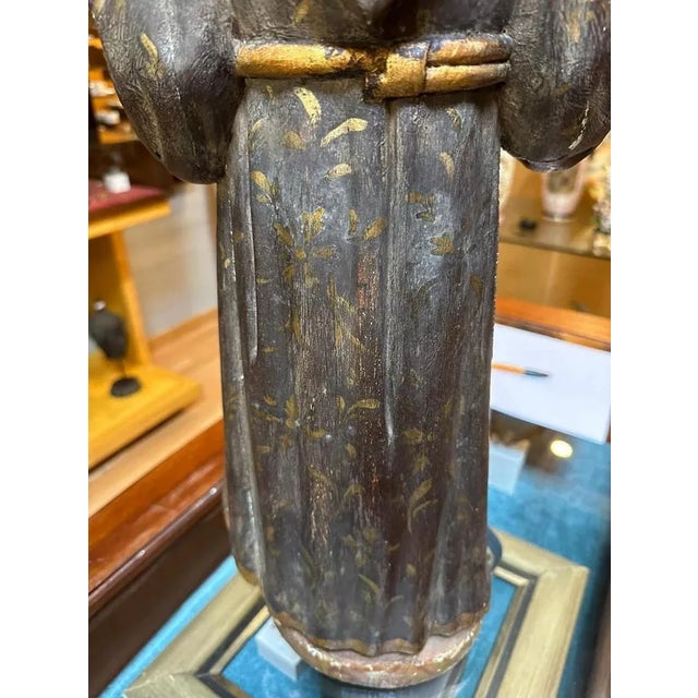 Spanish Artist, Saint Antony and Jesus, 17th Century, Wood For Sale - Image 4 of 10