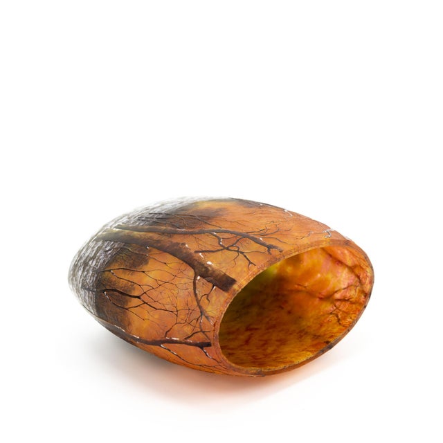 Multi-Layered Glass Winter Landscape Vase from Daum, Late 19th Century For Sale - Image 3 of 18