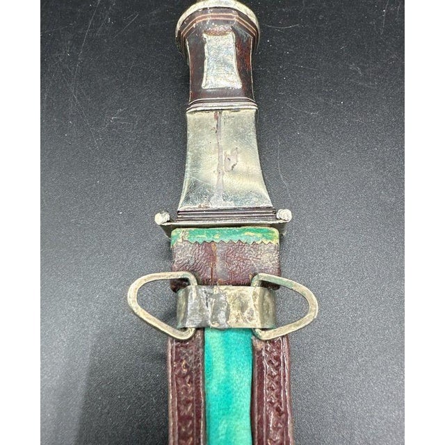 Tuareg Dagger With Hand Tooled Leather & Metal Scabbard For Sale - Image 11 of 16