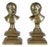 Antique Miniature Bronze Busts of Children Laughing and Crying, 1880s, Set of 2 For Sale