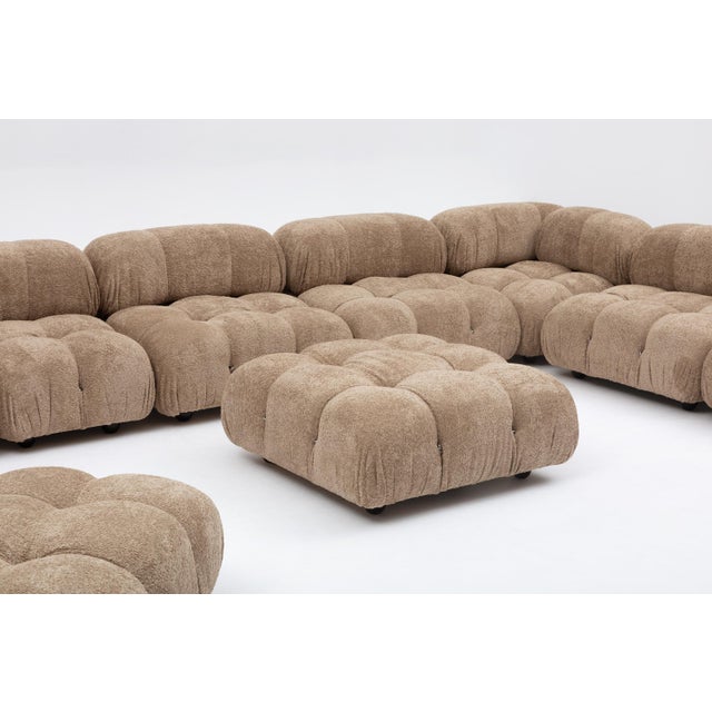 Mid-Century Modern Mario Bellini Camaleonda Modular Sectional for B&b Italia, 1970s, 15 Pieces, New Bouclé For Sale - Image 3 of 18